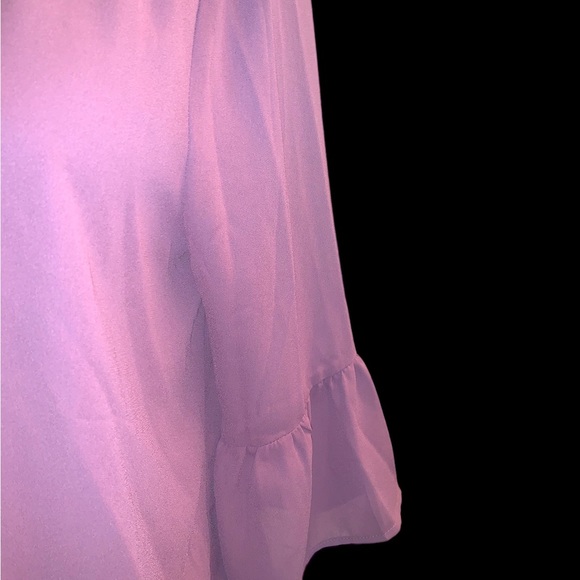 Old Navy Tempted Lavender Lilac Statement Sleeve Classy Blouse - Picture 2 of 11